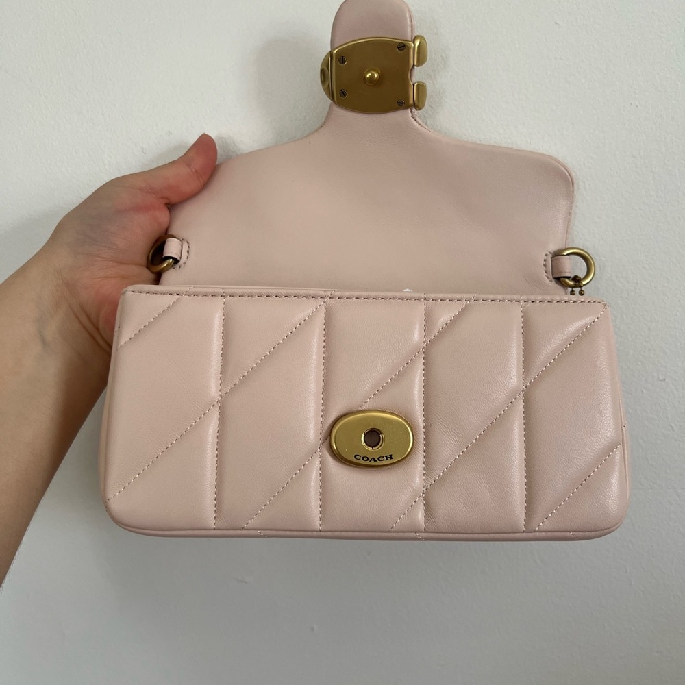NWOT Coach Tabby Quilted Wristlet with Chain / Tabby 19 Crossbody bag in Blush - Picture 12 of 16